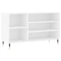 Mueble zapatero madera contrachapada blanco brillo 102x36x60 cm de vidaXL, Zapateros y organizadores de calzado - Ref: Foro24...