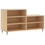 Mueble zapatero madera contrachapada roble Sonoma 102x36x60 cm de vidaXL, Zapateros y organizadores de calzado - Ref: Foro24-...