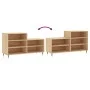 Mueble zapatero madera contrachapada roble Sonoma 102x36x60 cm de vidaXL, Zapateros y organizadores de calzado - Ref: Foro24-...