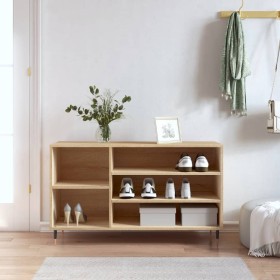 Shoe cabinet made of Sonoma oak plywood 102x36x60 cm by vidaXL, Shoe racks and shoe organizers - Ref: Foro24-831407, Price: 6...
