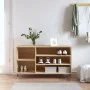 Mueble zapatero madera contrachapada roble Sonoma 102x36x60 cm de vidaXL, Zapateros y organizadores de calzado - Ref: Foro24-...
