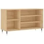Mueble zapatero madera contrachapada roble Sonoma 102x36x60 cm de vidaXL, Zapateros y organizadores de calzado - Ref: Foro24-...
