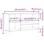 Mueble zapatero madera contrachapada roble Sonoma 102x36x60 cm de vidaXL, Zapateros y organizadores de calzado - Ref: Foro24-...