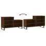 Schuhschrank aus braunem Eichensperrholz, 102 x 36 x 60 cm von vidaXL, Schuhregale und Schuhorganisatoren - Ref: Foro24-83140...