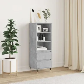 Concrete gray plywood tall sideboard 40x36x110 cm by vidaXL, Sideboards - Ref: Foro24-831504, Price: 65,15 €, Discount: %