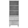 Aparador alto madera contrachapada gris hormigón 40x36x110 cm de vidaXL, Aparadores - Ref: Foro24-831504, Precio: 65,15 €, De...
