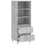 Aparador alto madera contrachapada gris hormigón 40x36x110 cm de vidaXL, Aparadores - Ref: Foro24-831504, Precio: 65,15 €, De...