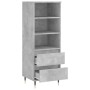 Aparador alto madera contrachapada gris hormigón 40x36x110 cm de vidaXL, Aparadores - Ref: Foro24-831504, Precio: 65,87 €, De...