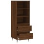 Hohes Sideboard aus braunem Eichensperrholz, 40 x 36 x 110 cm von vidaXL, Sideboards - Ref: Foro24-831507, Preis: 65,84 €, Ra...