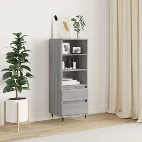 Hohes Sonoma-Sideboard aus grauem Sperrholz, 40 x 36 x 110 cm von vidaXL, Sideboards - Ref: Foro24-831506, Preis: 56,80 €, Ra...