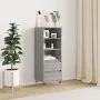 Tall Sonoma gray plywood sideboard 40x36x110 cm by vidaXL, Sideboards - Ref: Foro24-831506, Price: 56,80 €, Discount: %