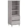 Tall Sonoma gray plywood sideboard 40x36x110 cm by vidaXL, Sideboards - Ref: Foro24-831506, Price: 56,80 €, Discount: %