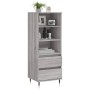 Hohes Sonoma-Sideboard aus grauem Sperrholz, 40 x 36 x 110 cm von vidaXL, Sideboards - Ref: Foro24-831506, Preis: 57,40 €, Ra...