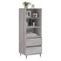 Tall Sonoma gray plywood sideboard 40x36x110 cm by vidaXL, Sideboards - Ref: Foro24-831506, Price: 56,80 €, Discount: %