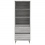 Aparador alto madera contrachapada gris Sonoma 40x36x110 cm de vidaXL, Aparadores - Ref: Foro24-831506, Precio: 57,31 €, Desc...