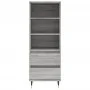 Tall Sonoma gray plywood sideboard 40x36x110 cm by vidaXL, Sideboards - Ref: Foro24-831506, Price: 56,80 €, Discount: %