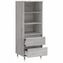 Tall Sonoma gray plywood sideboard 40x36x110 cm by vidaXL, Sideboards - Ref: Foro24-831506, Price: 56,80 €, Discount: %