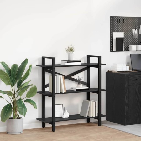 Estante de libros Roble Negro 100 x 33,5 x 102 cm