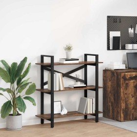 Estante de libros Roble ahumado 100 x 33,5 x 102 cm en Librerías y estanterías | Comprar online en Foro24