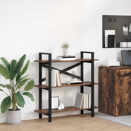 Estante de libros Roble ahumado 100 x 33,5 x 102 cm