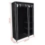 Folding wardrobe 110x45x175 cm black by vidaXL, Wardrobes - Ref: Foro24-60719, Price: 40,83 €, Discount: %