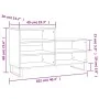Schuhschrank aus glänzend weißem Sperrholz, 102 x 36 x 60 cm von vidaXL, Schuhregale und Schuhorganisatoren - Ref: Foro24-831...