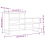 Schuhschrank aus glänzend weißem Sperrholz, 102 x 36 x 60 cm von vidaXL, Schuhregale und Schuhorganisatoren - Ref: Foro24-831...