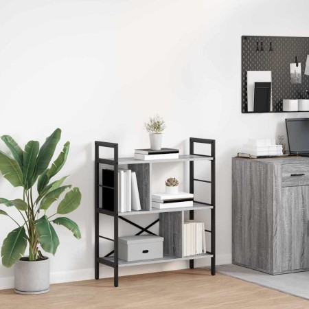 Estante de libros Gris Sonoma 75 x 30 x 91 cm