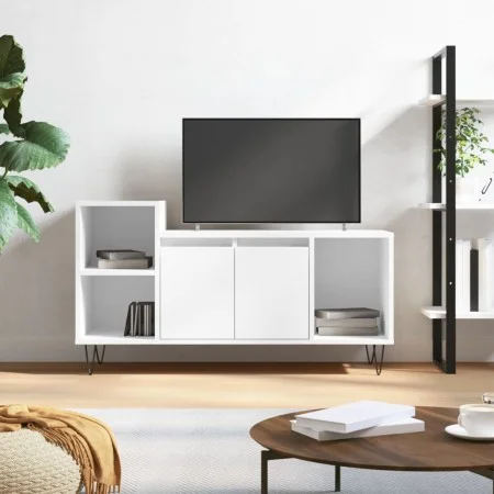 Hochglanzweißer TV-Schrank aus Sperrholz, 100 x 35 x 55 cm von vidaXL, TV-Möbel - Ref: Foro24-831318, Preis: 63,32 €, Rabatt: %