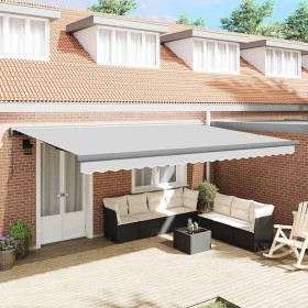 Toldo Manual Antracita 5 x 3 m Metal