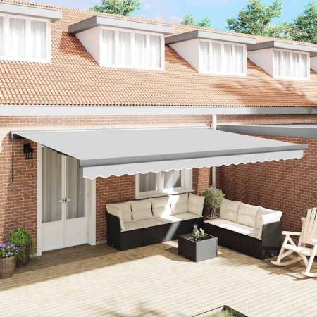 Toldo Manual Antracita 5 x 3 m Metal