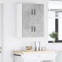 Gabinetes de pared de cocina con estante 2 pcs Gris Concreto