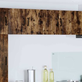 Gabinetes de pared de cocina con estante 2 pcs Roble ahumado