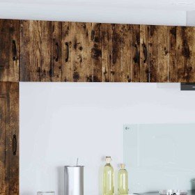 Gabinetes de pared de cocina con estante 2 pcs Roble ahumado en Armarios de cocina | Comprar online en Foro24