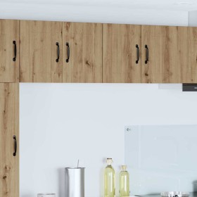 Gabinetes de pared de cocina con estante 2 pcs Roble artesanal