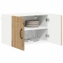 Gabinetes de pared de cocina con estante 2 pcs Roble artesanal