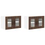 Gabinetes de pared de cocina 2 pcs Roble Marrón 60 x 31 x 40 cm