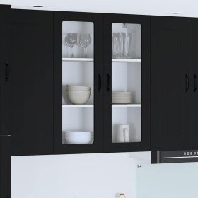 Armario de cocina mural con estante Negro 80 x 31 x 100 cm en Armarios de cocina | Comprar online en Foro24