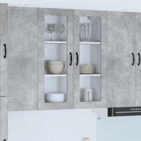 Armario de cocina mural Gris Concreto 80 x 31 x 100 cm