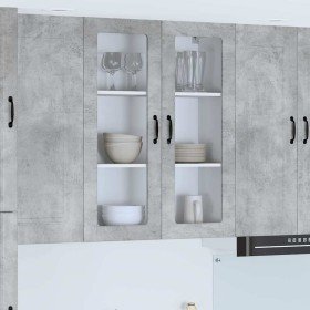 Armario de cocina mural Gris Concreto 80 x 31 x 100 cm en Armarios de cocina | Comprar online en Foro24