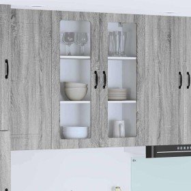 Armario de cocina mural con puerta Gris Sonoma 80 x 31 x 100 cm