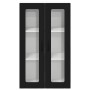 Armario de cocina mural con estante Negro 60 x 31 x 100 cm