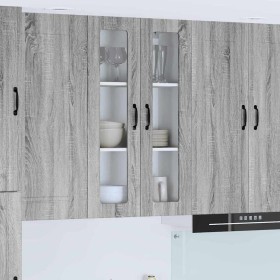 Armario de cocina mural con puerta Gris Sonoma 60 x 31 x 100 cm