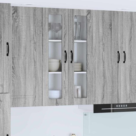Armario de cocina mural con puerta Gris Sonoma 60 x 31 x 100 cm