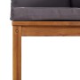 Muebles de jardín 7 pzas cojines madera maciza de acacia