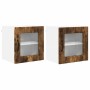Armario de cocina mural 2 pcs Roble ahumado 40 x 31 x 40 cm
