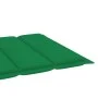 Sun loungers 2 units solid teak wood with green cushion by vidaXL, Loungers - Ref: Foro24-3073191, Price: 559,92 €, Discount: %