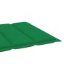 Tumbonas 2 unidadesds madera maciza de teca con cojín verde de vidaXL, Tumbonas - Ref: Foro24-3073191, Precio: 539,56 €, Desc...