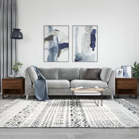 Coffee tables 2 pcs engineered wood brown oak 50x46x50cm by vidaXL, Coffee table - Ref: Foro24-830939, Price: 74,16 €, Discou...