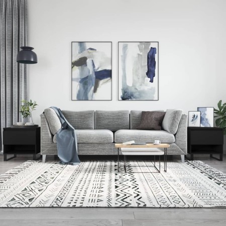 2 Stück Couchtische aus schwarzem Ingenieurholz 50x46x50 cm von vidaXL, Couchtisch - Ref: Foro24-830927, Preis: 74,16 €, Raba...